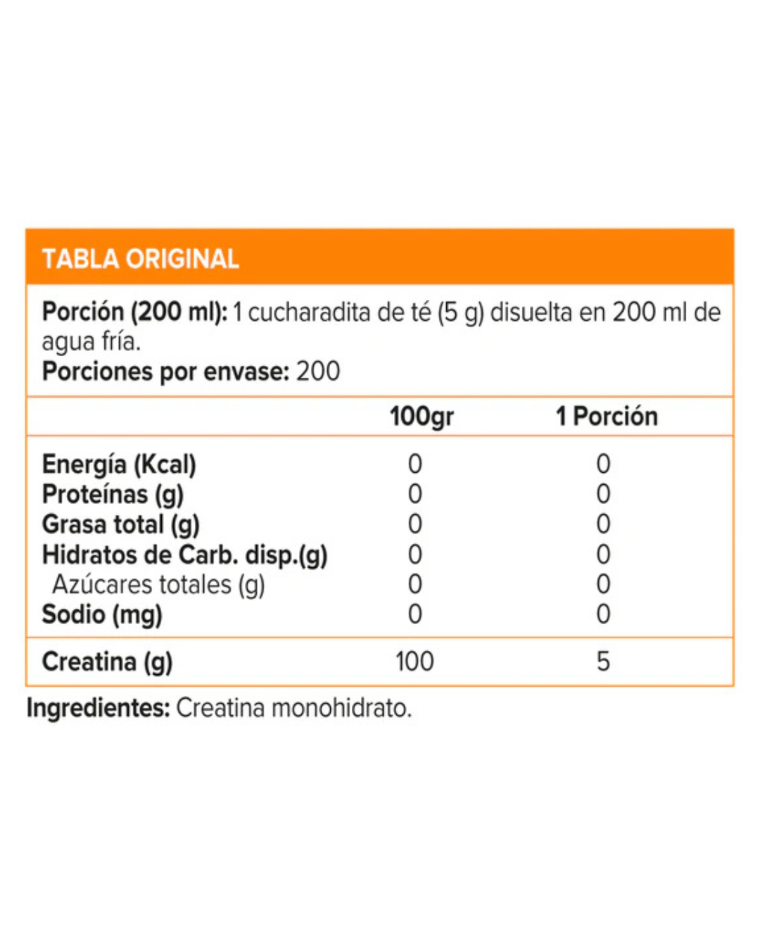 Creatine Monohydrate, Creatina (1000 gr) - Original