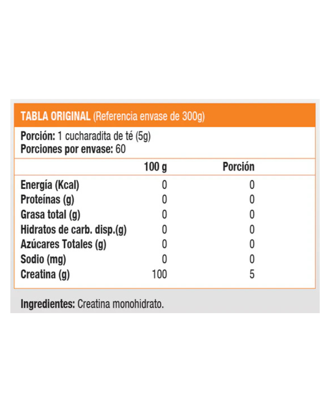 Creatine Monohydrate, Creatina (300 gr) - Original