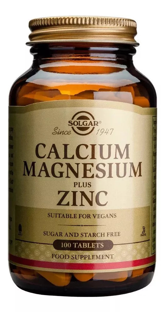Calcio + Magnesio + Zinc 100 tabs - Solgar