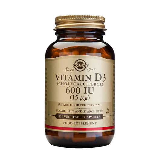 Vitamina D3 600 UI – 120 Cápsulas Vegetales de Solgar