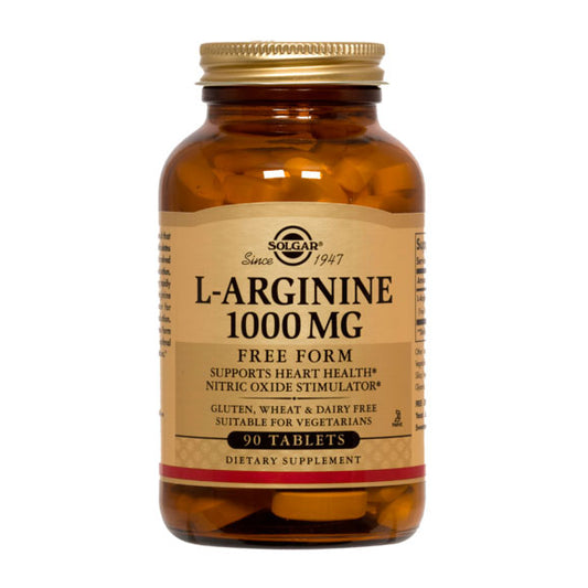 L- Arginina 1000 Mg Vegana, 90 tabletas - Marca Solgar