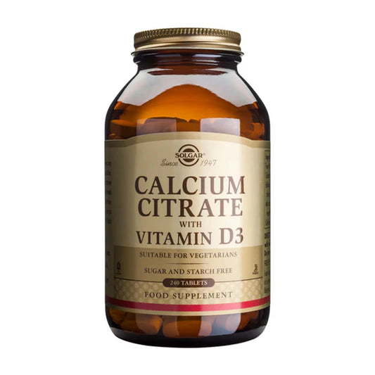 Citrato de Calcio con Vitamina D3 – 240 Tabletas de Solgar