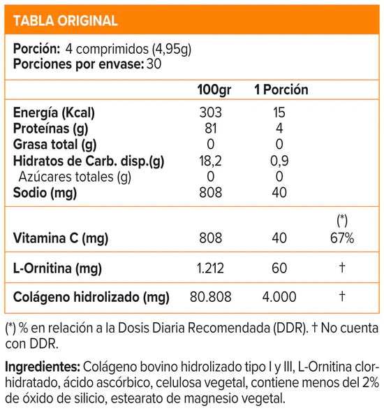 COLAGENO HIDROLIZADO 1000 MG CON VIT C - 120 CAPS, SD