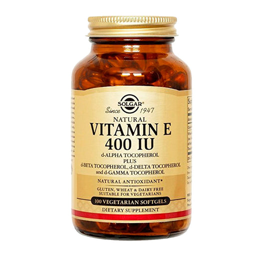 Vitamina E 400 UI – 100 Cápsulas Blandas de Solgar